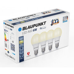 Blaupunkt LED-lamppu E27 6W 4kpl, lämmin valkoinen ​ hinta ja tiedot | Blaupunkt Kodin remontointi | hobbyhall.fi
