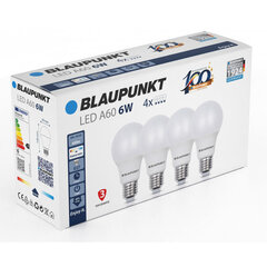 Blaupunkt LED-lamppu E27 6W 4kpl, luonnonvalkoinen hinta ja tiedot | Lamput | hobbyhall.fi