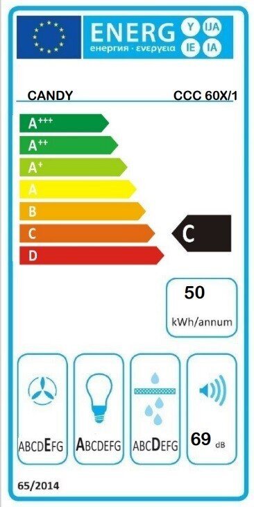 Candy CCC 60X/1 hinta ja tiedot | Liesituulettimet | hobbyhall.fi
