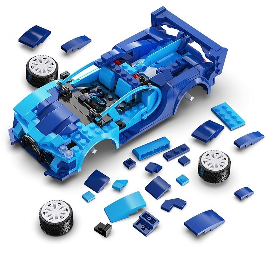 Race Car Blue R/C CaDA -rakennussarja, 325 osaa hinta ja tiedot | Poikien lelut | hobbyhall.fi