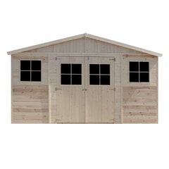 Puinen puutarhavaja Timbela M333 + lattia H246 x 522 x 418 cm / 20 m2 hinta ja tiedot | Piharakennukset | hobbyhall.fi