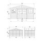 Puinen puutarhavaja Timbela M331 + lattia H246 x 418 x 320 cm / 12 m2 hinta ja tiedot | Piharakennukset | hobbyhall.fi