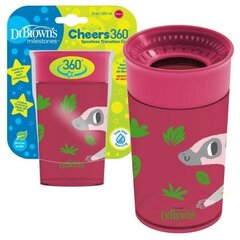 Juomapullo Dr. Browns Cheers 360 TC01096, 300 ml, punainen hinta ja tiedot | Tuttipullot ja tarvikkeet | hobbyhall.fi