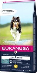 Eukanuba Adult Grain Free L kanalla, suurirotuisille koirille, 12 kg hinta ja tiedot | Koiran kuivaruoka | hobbyhall.fi