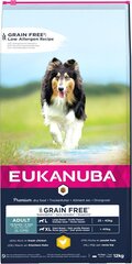 Eukanuba Adult Grain Free L kanalla, suurirotuisille koirille, 12 kg hinta ja tiedot | Eukanuba Lemmikit | hobbyhall.fi