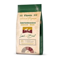 Fitmin Dog Nutritional Programme Medium Maxi Performance keskikokoisille ja suurille aikuisille koirille, lammasta ja naudanlihaa, 12 kg hinta ja tiedot | Koiran kuivaruoka | hobbyhall.fi