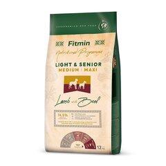 Fitmin Dog Nutritional Programme Medium Maxi Light Senior vanhemmille keskikokoisille ja suurikokoisille koirille, lammasta ja naudanlihaa, 12 kg hinta ja tiedot | Koiran kuivaruoka | hobbyhall.fi