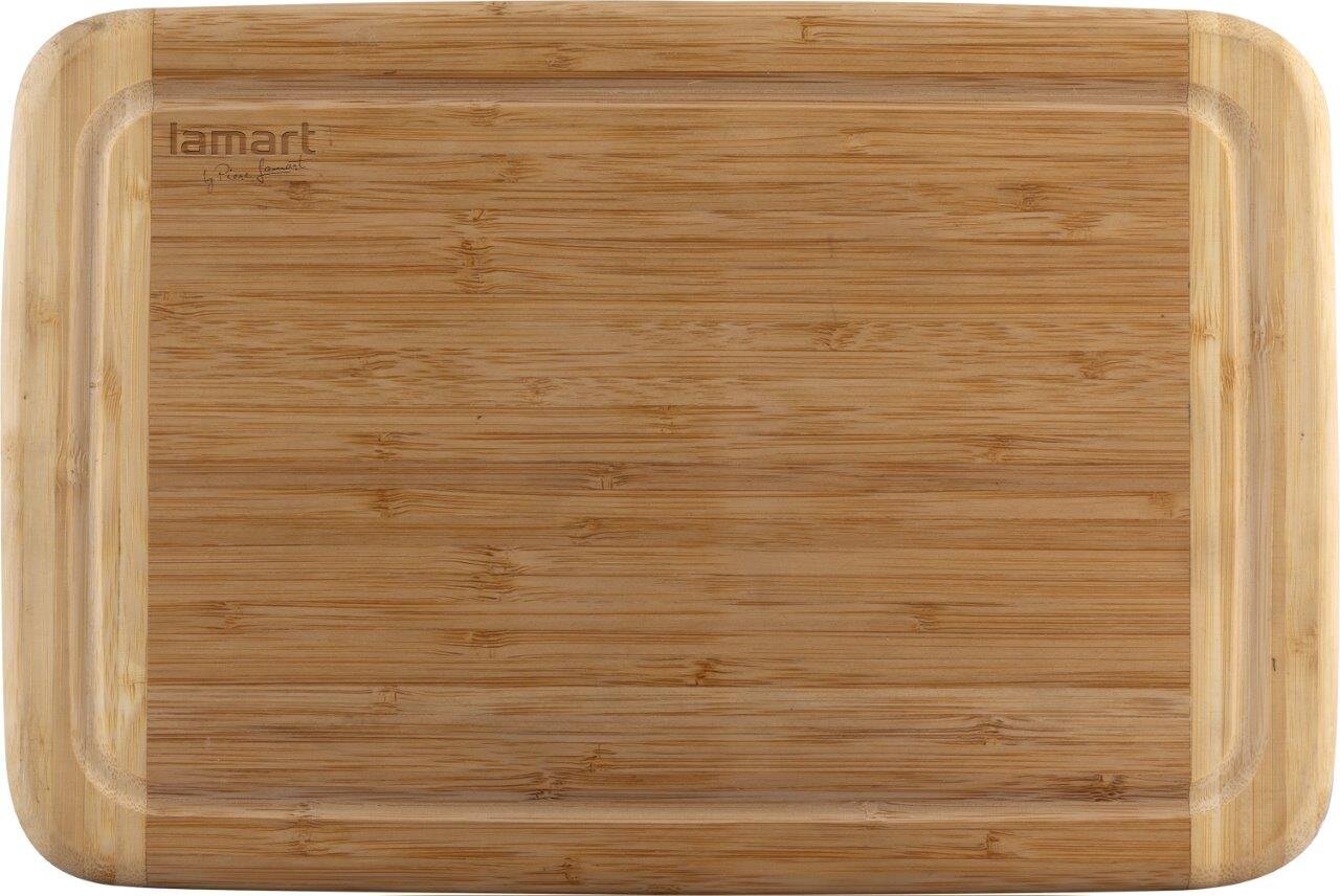 Leikkuulauta Lamart Bamboo, bambu, 36x24x1,9 cm hinta ja tiedot | Leikkuulaudat | hobbyhall.fi