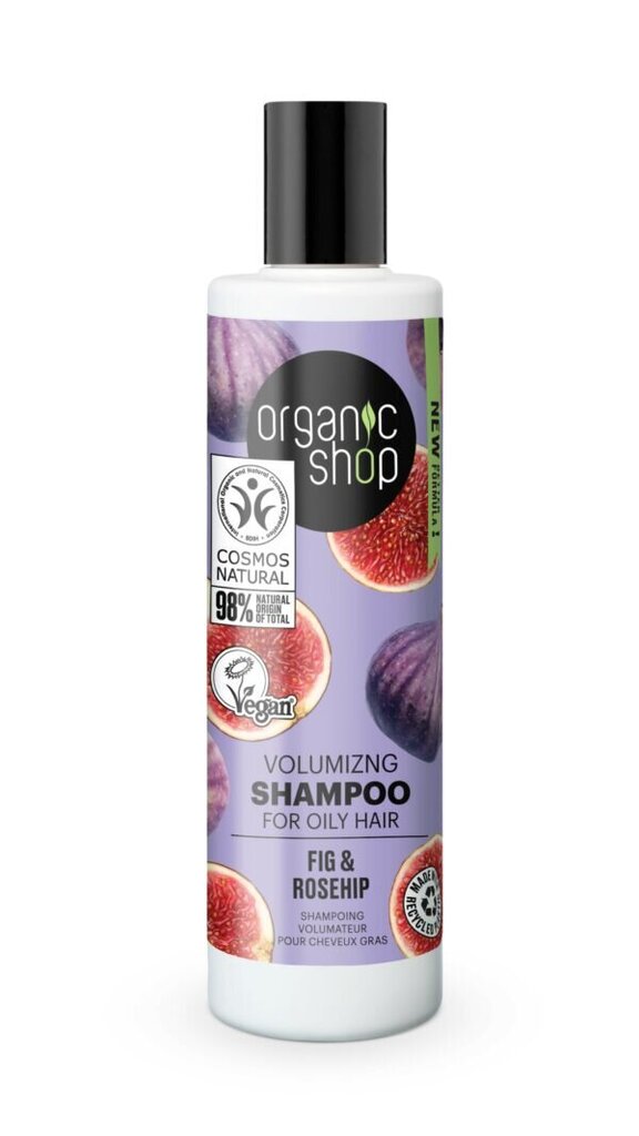 Shampoo rasvaisille hiuksille Organic Shop viikuna ja ruusunmarja, 280 ml hinta ja tiedot | Shampoot | hobbyhall.fi