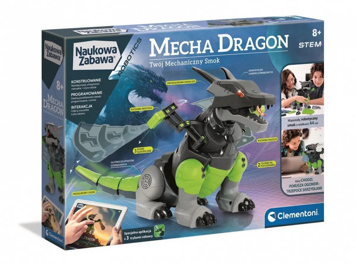 Clementoni Mecha Dragon -leikkisetti hinta ja tiedot | Poikien lelut | hobbyhall.fi