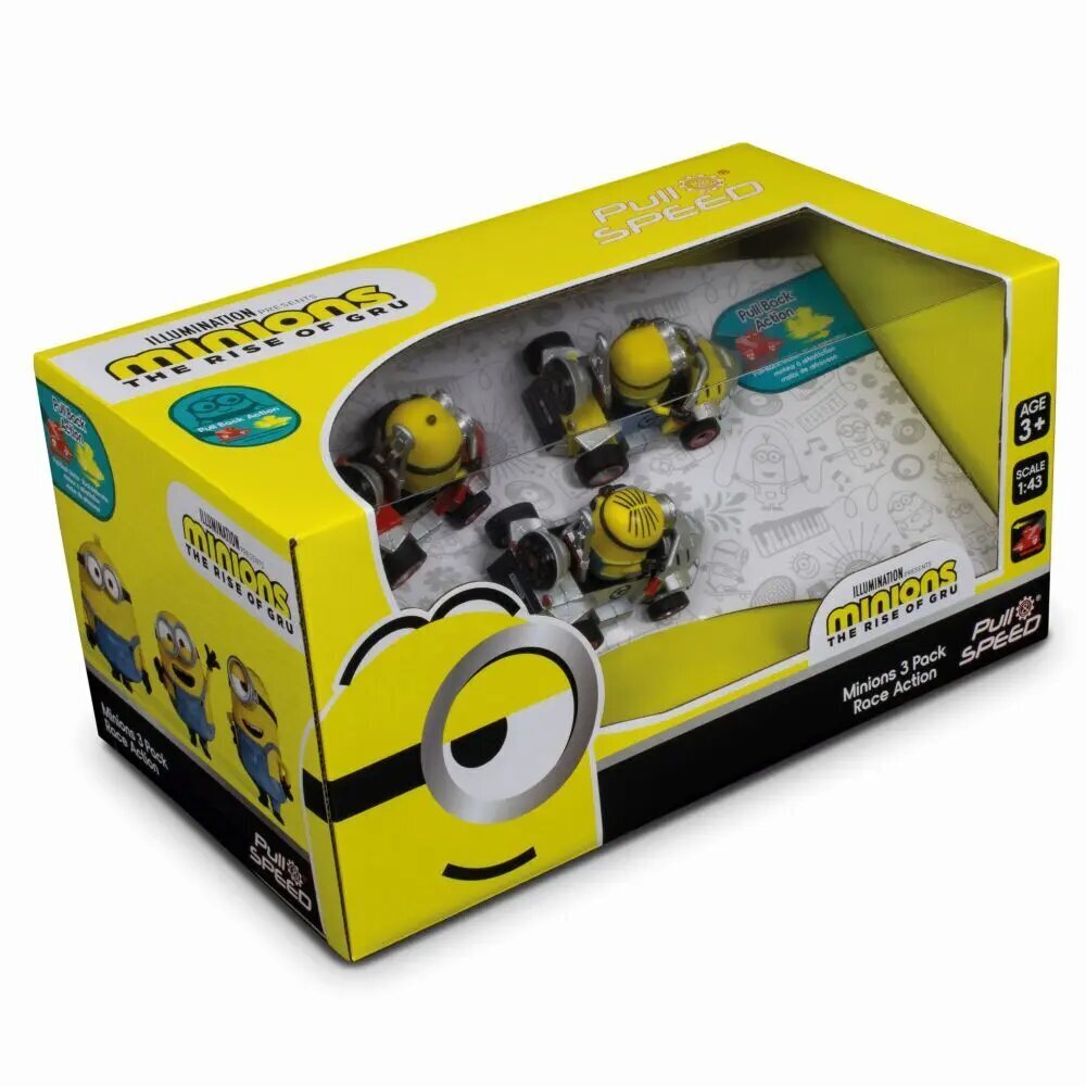 Carrera Minions 3 Pack Race Action -leikkisetti hinta ja tiedot | Poikien lelut | hobbyhall.fi