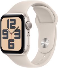 Apple Watch SE GPS 40mm Starlight Aluminium Case with Starlight Sport Band - M/L MR9V3KS/A hinta ja tiedot | Älykellot | hobbyhall.fi