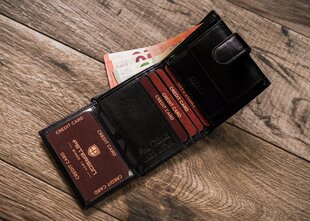 Miesten lompakko aitoa nahkaa Peterson, musta hinta ja tiedot | Peterson Muoti | hobbyhall.fi