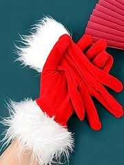 Naisten hanskat, punaiset, 2 kpl. hinta ja tiedot | Electronics LV Muoti | hobbyhall.fi