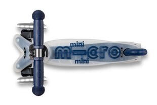 Lasten kolmipyöräinen potkulauta Micro Mini Deluxe Flux LED, Neochrome Navy Blue hinta ja tiedot | Potkulaudat | hobbyhall.fi