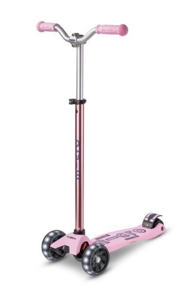 Kolmipyöräinen potkulauta Micro Maxi Deluxe Pro LED, Rose