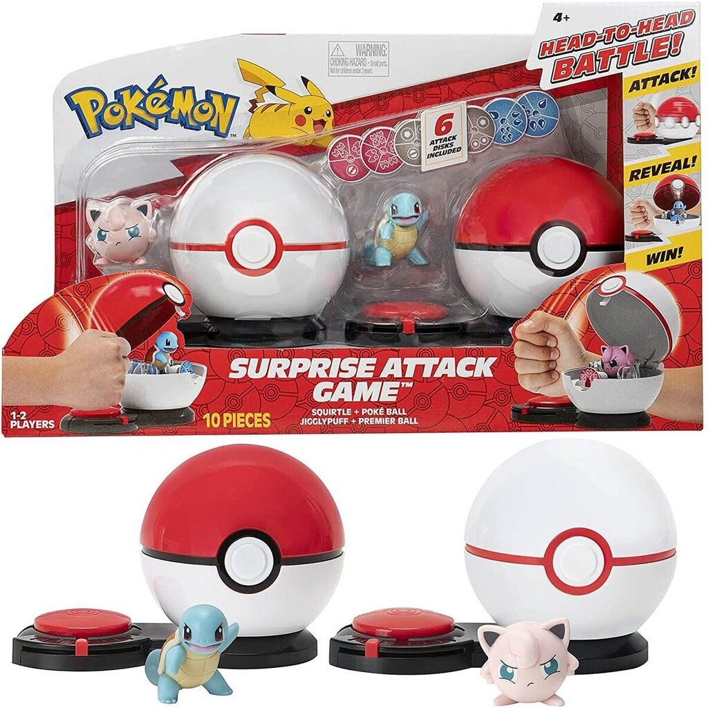 Pokemon Suprise Attack Game Squirtle Jigglypuff hinta ja tiedot | Poikien lelut | hobbyhall.fi