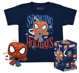 Funko Pocket Pop! Tee (lapselle): Marvel - Gingerbread Spider-Man (Special Edition) Bobble-Head Vinyl Figure T-paita (XL) hinta ja tiedot | Pelien oheistuotteet | hobbyhall.fi