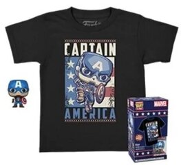 Funko Pocket Pop! Tee (lapselle): Marvel - Kapteeni Amerikka (Special Edition) (4cm) Bobble-Head Vinyl Figure T-paita (L) hinta ja tiedot | Pelien oheistuotteet | hobbyhall.fi