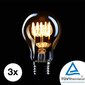 Edison polttimo Crown LED, 3kpl, 4W, 230V hinta ja tiedot | Lamput | hobbyhall.fi