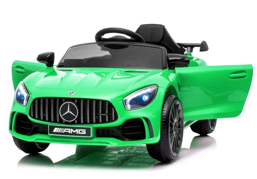 Mercedes AMG GT R, yksipaikkainen sähköauto lapsille, vihreä hinta ja tiedot | Lasten sähköautot | hobbyhall.fi