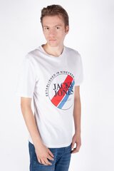 T-paita Jack & Jones 12248624WHITE-S hinta ja tiedot | Miesten T-paidat | hobbyhall.fi