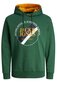 Huppari Jack & Jones 12250266DARKGREEN-S hinta ja tiedot | Miesten puserot ja hupparit | hobbyhall.fi