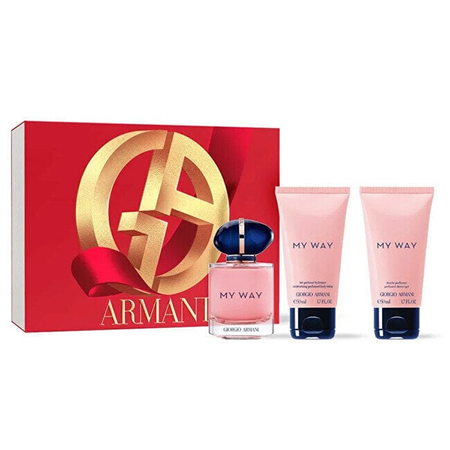 Giorgio Armani My Way EDP 50 ml + vartalovoide 50 ml + suihkugeeli 50 ml naisille hinta ja tiedot | Naisten hajuvedet | hobbyhall.fi