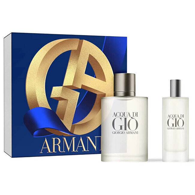 Setti Giorgio Armani Acqua di Gio miehille: hajuvesi EDT, 50 ml + hajuvesi EDT, 15 ml hinta ja tiedot | Miesten hajuvedet | hobbyhall.fi