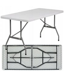 Taitettava pöytä, 120x61x74 cm, valkoinen hinta ja tiedot | Gordon Huonekalut ja sisustus | hobbyhall.fi
