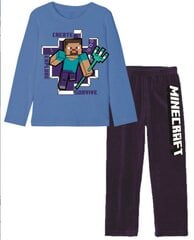 Minecraft pitkähihainen pyjama lapsille hinta ja tiedot | Poikien kylpytakit ja pyjamat | hobbyhall.fi