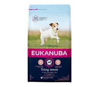 Eukanuba Caring Senior Small pienirotuisille vanhemmille koirille, 3 kg hinta ja tiedot | Koiran kuivaruoka | hobbyhall.fi