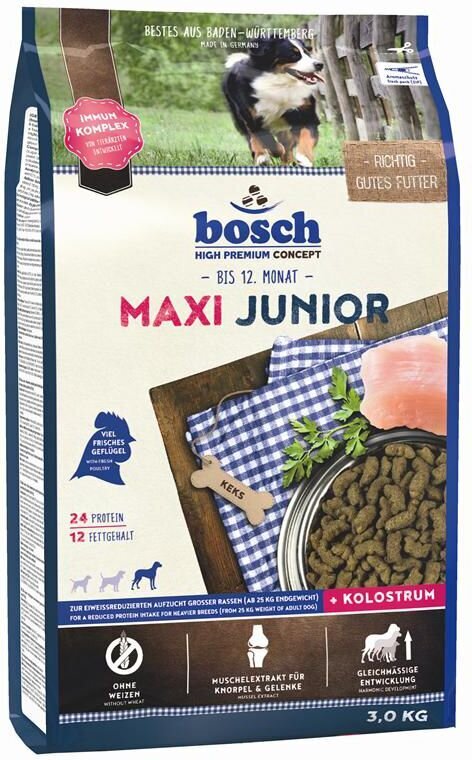 Bosch Junior Maxi suurikokoisille koiranpennuille, 3 kg hinta ja tiedot | Koiran kuivaruoka | hobbyhall.fi