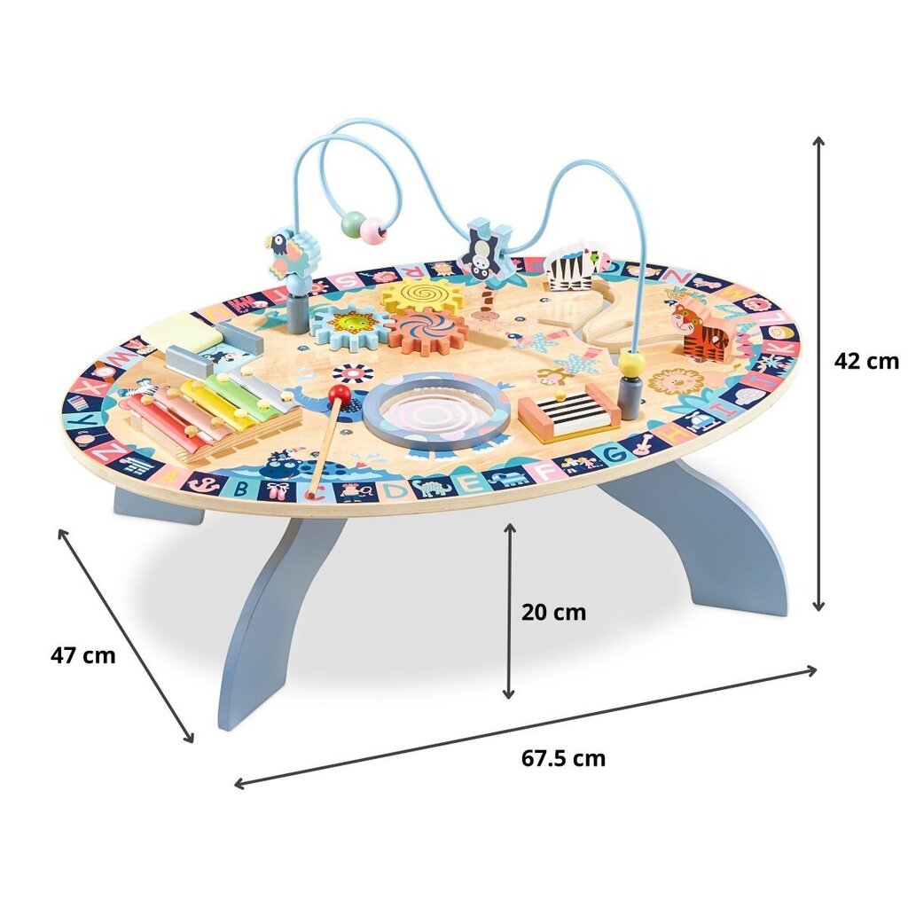7in1 puinen puuhapöytä hinta ja tiedot | Vauvan lelut | hobbyhall.fi
