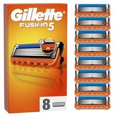 Gillette Fusion5 partakoneen teriä miehille, 8 vaihtoterää hinta ja tiedot | Parranajo ja karvanpoisto | hobbyhall.fi
