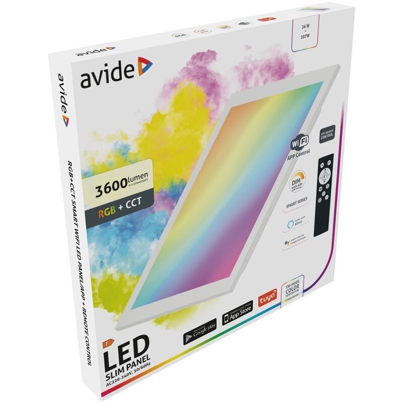 LED-paneeli Avide 36W RGB+CCT, 60x60 cm hinta ja tiedot | Upotettavat valaisimet ja LED-valaisimet | hobbyhall.fi