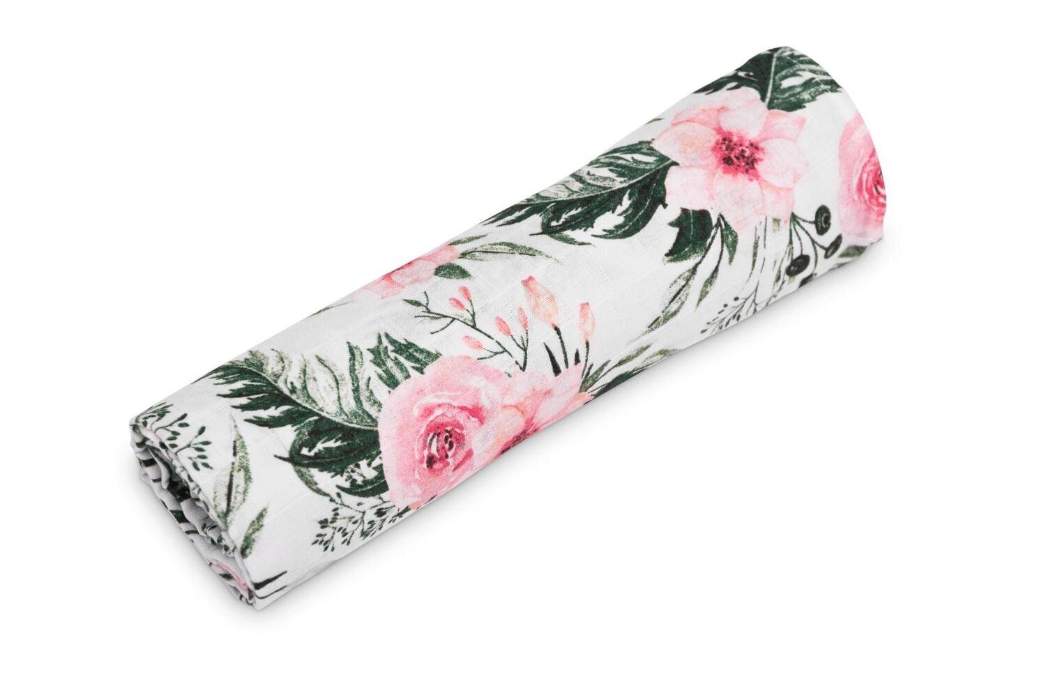 Musliiniliina Sensillo Roses, 120x120 cm hinta ja tiedot | Vauvan hoitoalustat ja tekstiilit | hobbyhall.fi