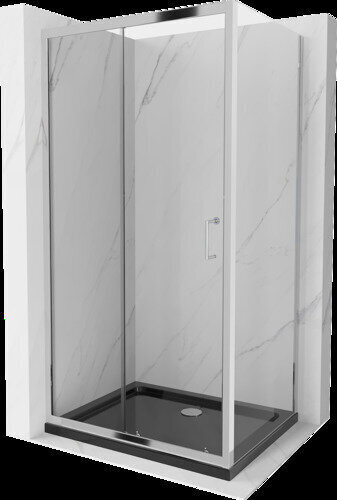 Suihkukaappi Mexen Lima altaalla ja luukulla, grafiitti+musta/kromi, 90 x 80 cm hinta ja tiedot | Suihkukaapit ja suihkunurkat | hobbyhall.fi