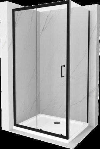 Suihkukaappi Mexen Lima, altaalla ja luukulla, musta, 110 x 70 cm hinta ja tiedot | Suihkukaapit ja suihkunurkat | hobbyhall.fi