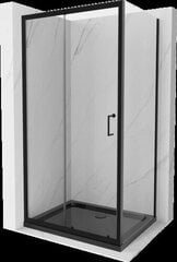 Suihkukaappi Mexen Lima, altaalla ja luukulla, musta, 100 x 70 cm hinta ja tiedot | Suihkukaapit ja suihkunurkat | hobbyhall.fi
