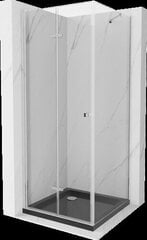 Suihkukaappi Mexen Lima altaalla ja luukulla, kromi+musta/kromi, 80 x 80 cm hinta ja tiedot | Suihkukaapit ja suihkunurkat | hobbyhall.fi