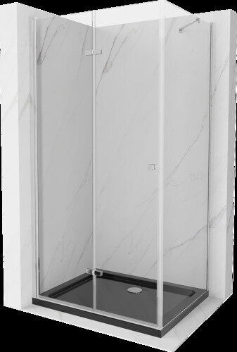 Suihkukaappi Mexen Lima altaalla ja luukulla, kromi+musta/kromi, 90 x 100 cm hinta ja tiedot | Suihkukaapit ja suihkunurkat | hobbyhall.fi