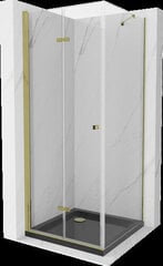 Suihkukaappi Mexen Lima, altaalla ja luukulla, kulta+musta/kulta, 80 x 80 cm hinta ja tiedot | Suihkukaapit ja suihkunurkat | hobbyhall.fi