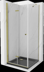 Suihkukaappi Mexen Lima, altaalla ja luukulla, kulta+musta/kulta, 90 x 90 cm hinta ja tiedot | Suihkukaapit ja suihkunurkat | hobbyhall.fi