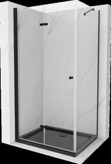 Suihkukaappi Mexen Lima, altaalla ja luukulla, musta, 100 x 80 cm hinta ja tiedot | Suihkukaapit ja suihkunurkat | hobbyhall.fi