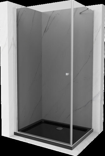 Suihkukaappi Mexen Lima altaalla ja luukulla, grafiitti+musta/kromi, 90 x 80 cm hinta ja tiedot | Suihkukaapit ja suihkunurkat | hobbyhall.fi