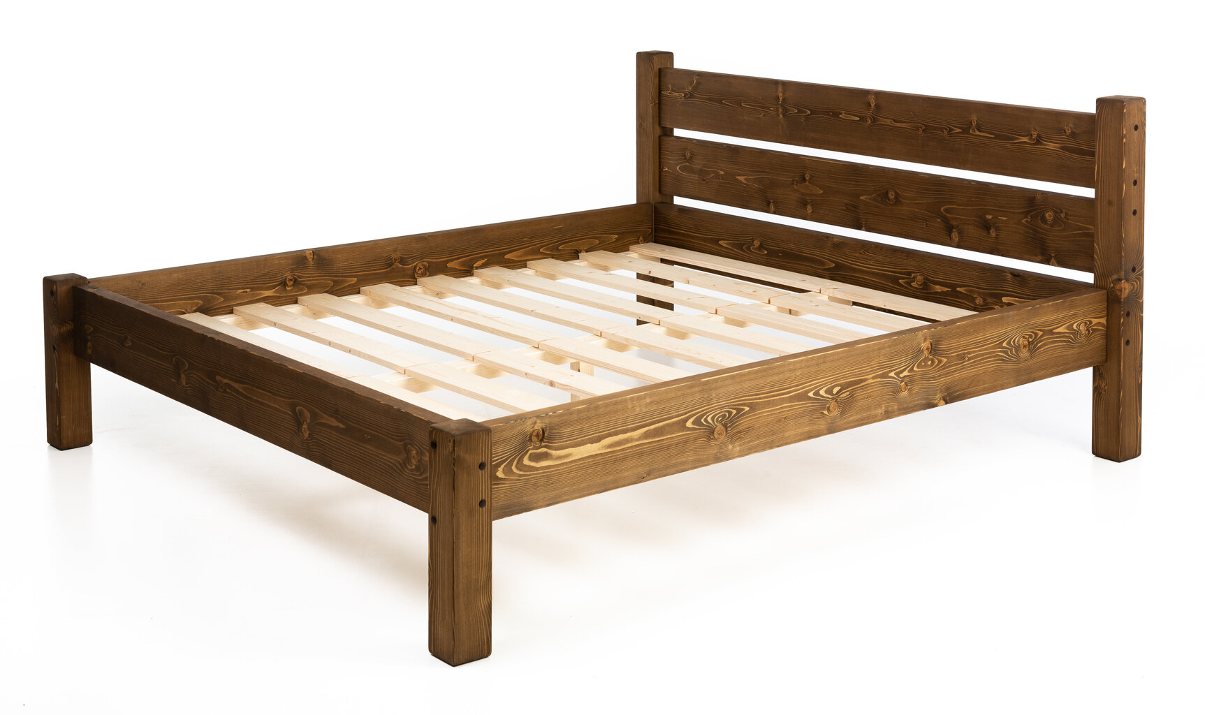 Massiivipuinen sänky 006 80x200 tumman ruskea hinta ja tiedot | Sängyt | hobbyhall.fi