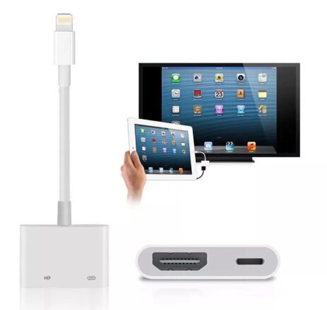 AV Lightning HDMI Full HD -sovitin iPhone iPad hinta ja tiedot | Adapterit | hobbyhall.fi