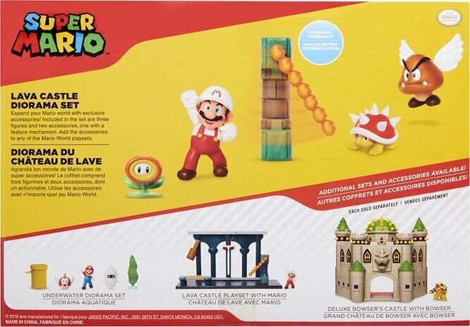 Super Mario Dioraamasetti Laavalinna hinta ja tiedot | Poikien lelut | hobbyhall.fi