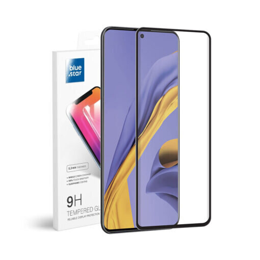 Blue Star Full Face, Samsung Galaxy A51 (6,5"), Musta hinta ja tiedot | Näytönsuojakalvot ja -lasit | hobbyhall.fi